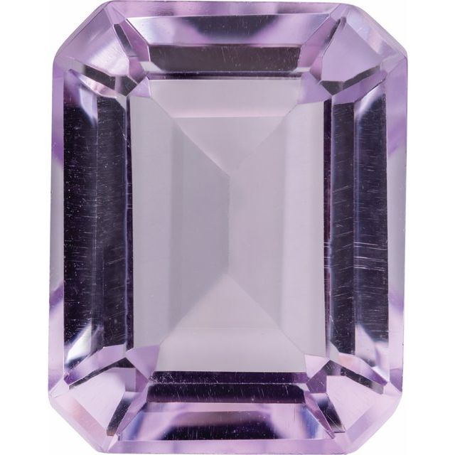 Calibrated Step Emerald Cut A Grade Light Pink Natural Amethyst