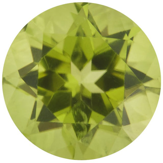 Calibrated Round AA Grade Green Natural Peridot