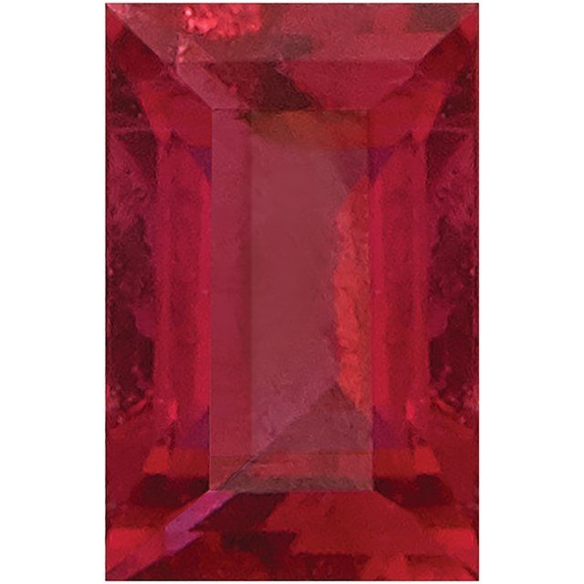 Calibrated Straight Baguette AA Grade Red Natural Ruby