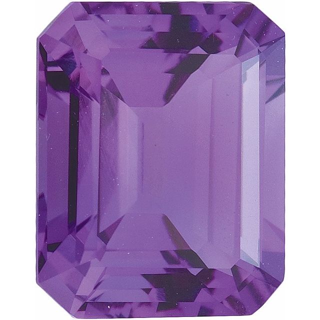 Calibrated Emerald Cut A Grade Purple Natural Amethyst
