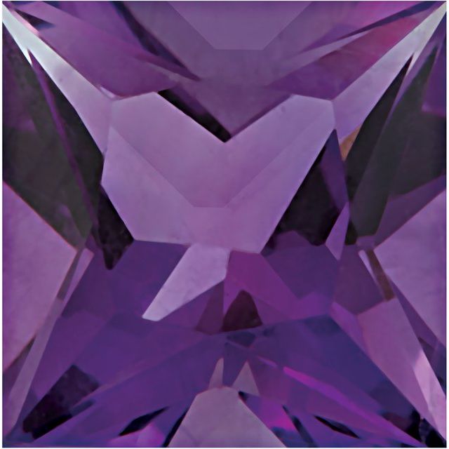 Calibrated Princess Cut Square AA Grade Purple Natural Amethyst