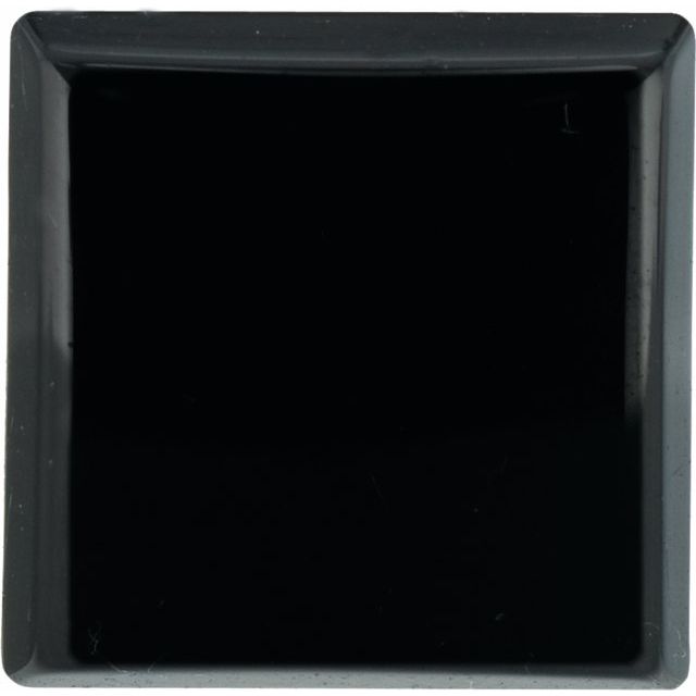 Calibrated Buff Top-cut Square Standard Grade Black Natural Onyx