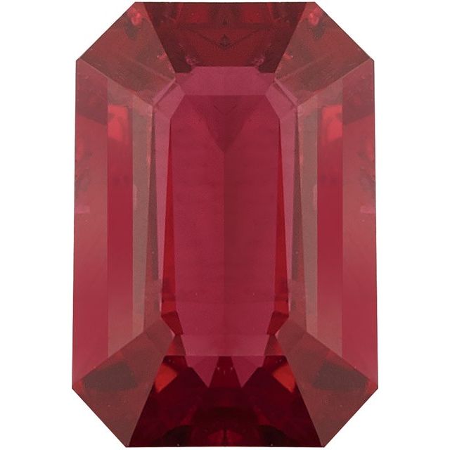 Calibrated Emerald Cut AA Grade Red Natural Ruby
