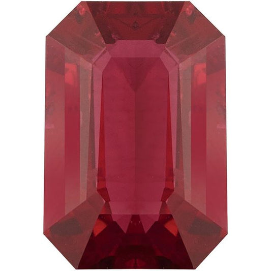 Calibrated Emerald Cut AA Grade Red Natural Ruby