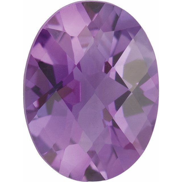 Calibrated Checkerboard Oval A Grade Purple Natural Amethyst