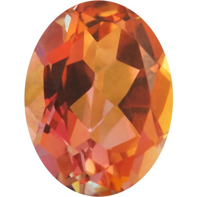 Calibrated Oval AA Grade Orange Natural Mystic Topaz
