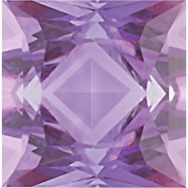 Calibrated Princess Cut Square B Grade Purple Natural Amethyst