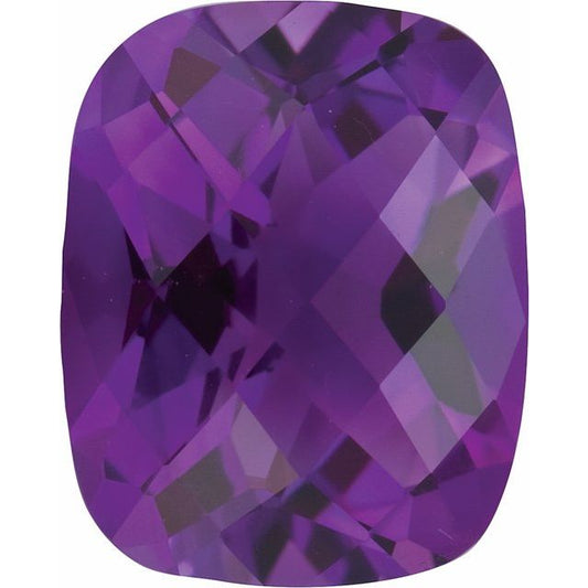 Calibrated Checkerboard Antique Cushion AA Grade Purple Natural Amethyst