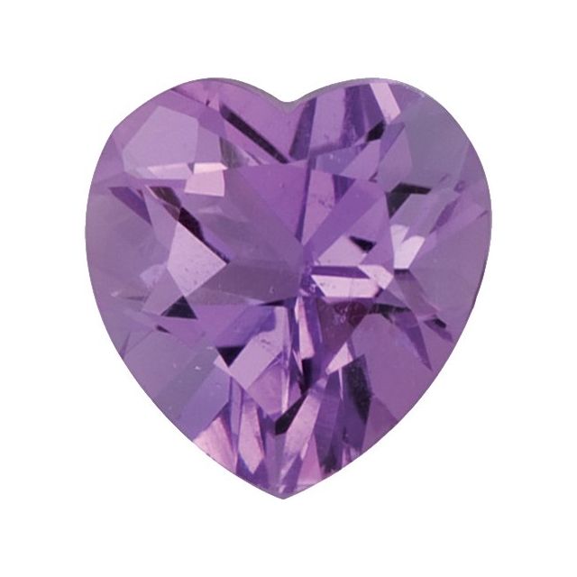 Calibrated Heart A Grade Purple Natural Amethyst