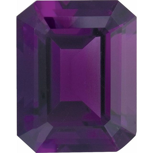 Calibrated Emerald Cut AAA Grade Purple Natural Amethyst