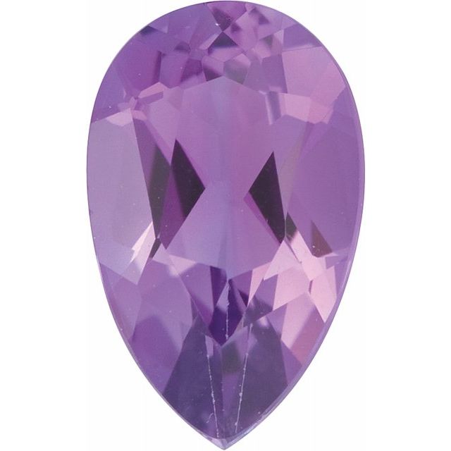 Calibrated Pear A Grade Purple Natural Amethyst