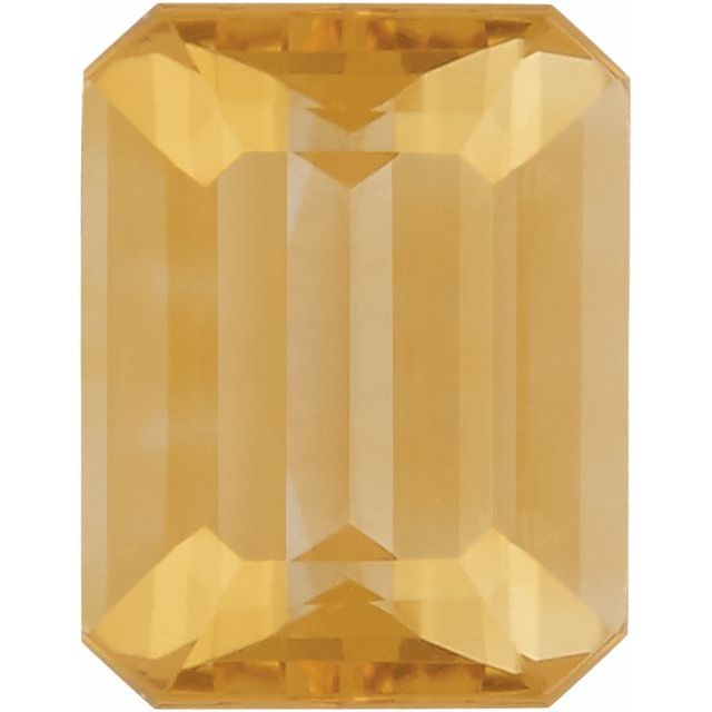 Calibrated Emerald Cut A Grade Yellow Natural Citrine