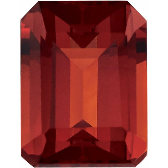 Calibrated Emerald Cut Madeira Grade Orange, Red Natural Citrine