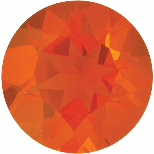 Calibrated Round AA Grade Orange, Red Natural Opal