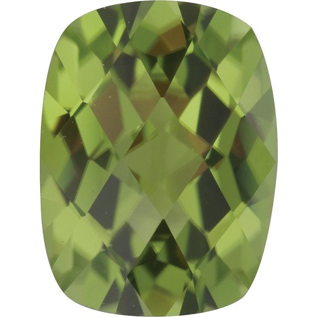 Calibrated Checkerboard Antique Cushion AA Grade Green Natural Peridot