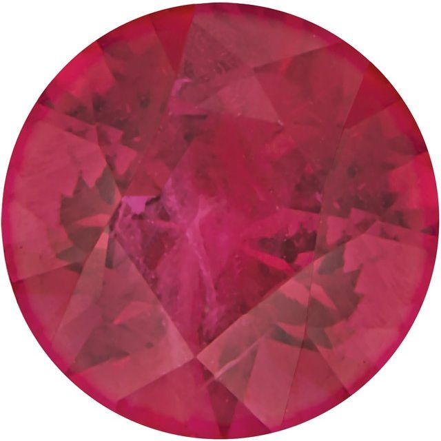 Calibrated Brilliant Round B Grade Red Natural Ruby