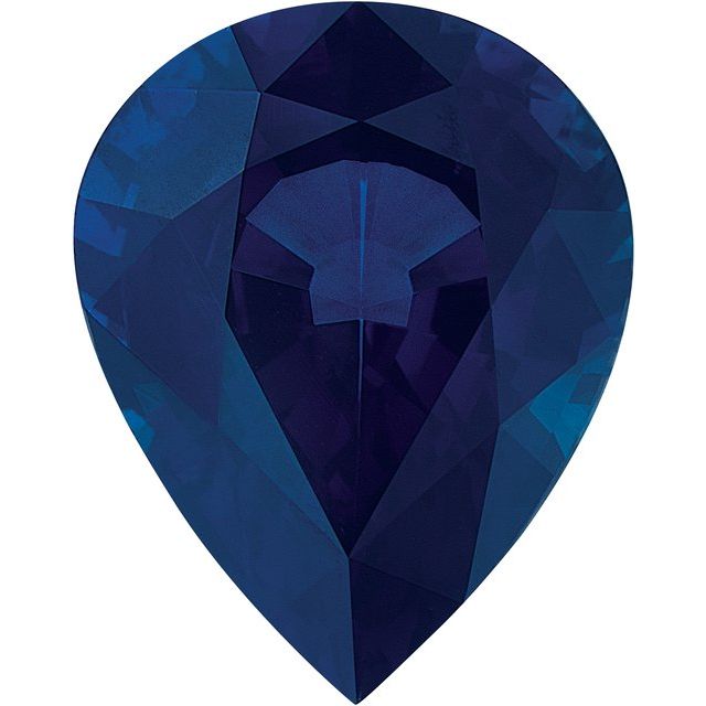 Calibrated Pear A Grade Blue Natural Sapphire