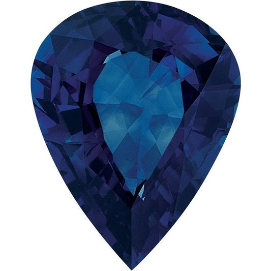 Calibrated Pear AA Grade Blue Natural Sapphire