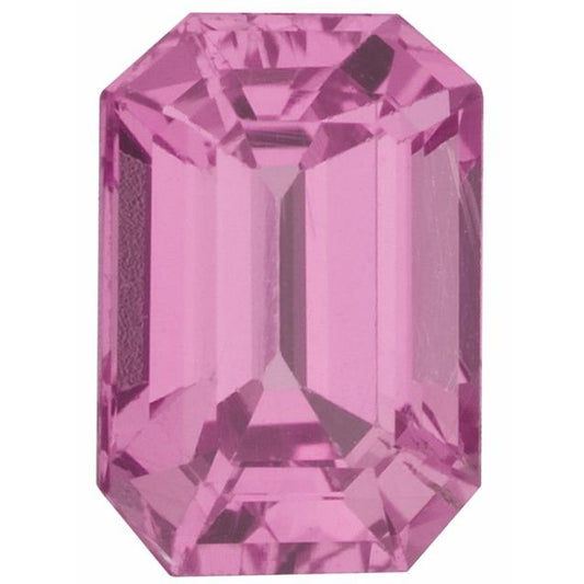 Calibrated Emerald Cut AA Grade Pink Natural Sapphire