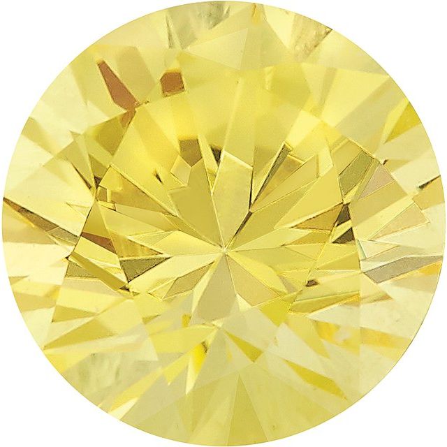 Calibrated Brilliant Round A Grade Yellow Natural Sapphire