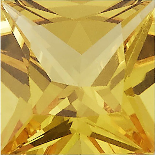 Calibrated Princess Cut Square AA Grade Yellow Natural Sapphire