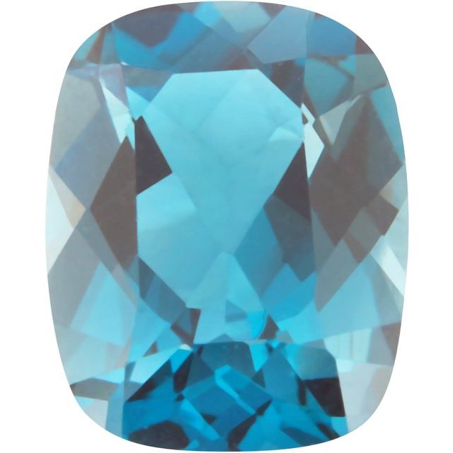 Calibrated Antique Cushion AA Grade Blue Natural Topaz