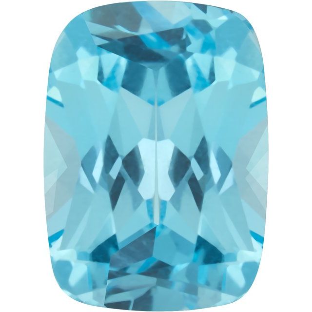Calibrated Antique Cushion AA Grade Blue Natural Topaz