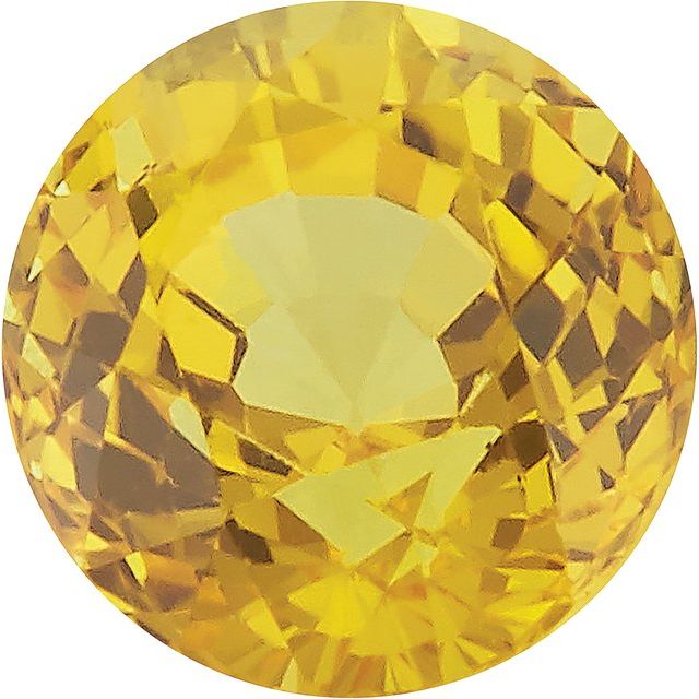Calibrated Round AA Grade Yellow Natural Sapphire
