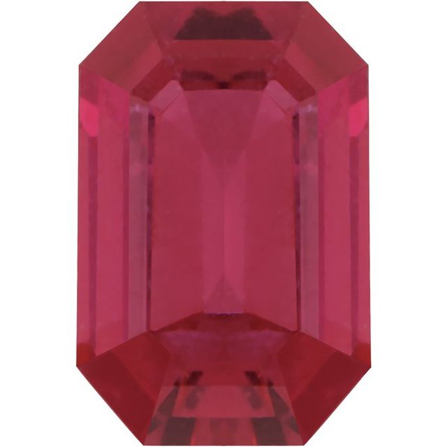 Calibrated Emerald Cut A Grade Red Natural Ruby