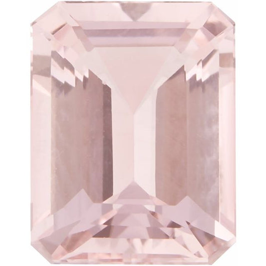 Calibrated Emerald Cut AA Grade Pink Natural Morganite