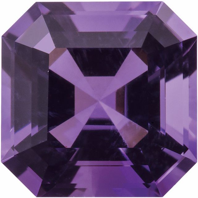 Calibrated Asscher Cut AA Grade Purple Natural Amethyst