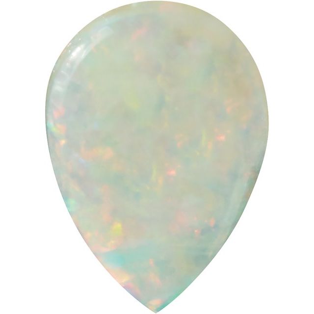 Calibrated Cabochon Pear Commercial 3 Grade White Natural Opal