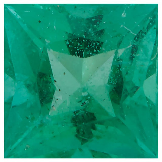 Calibrated Princess Cut Square A Grade Green Natural Emerald