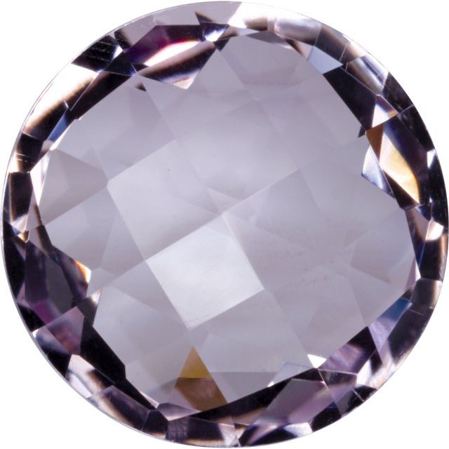 Calibrated Double-sided Checkerboard Round AA Grade Pink, Purple Natural Quartz