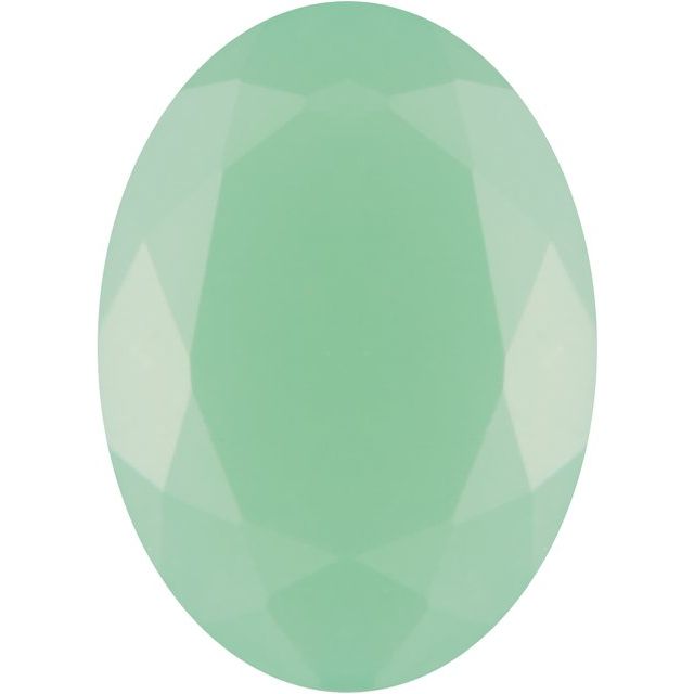 Calibrated Oval Standard Grade Green Natural Chrysoprase