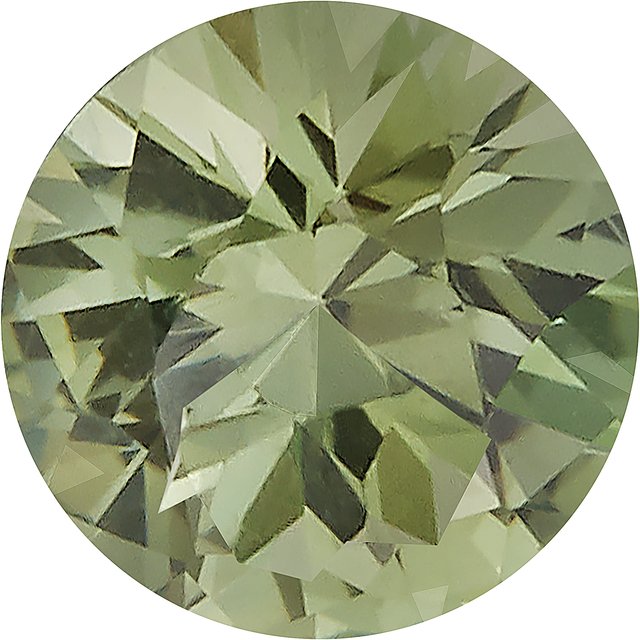 Calibrated Brilliant Round AA Grade Green Natural Sapphire