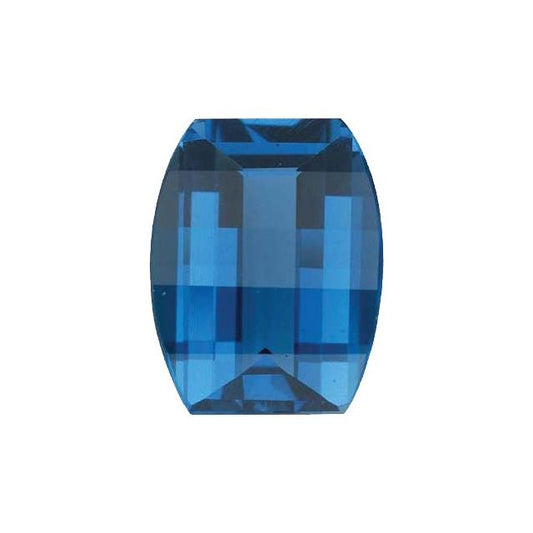 Calibrated Fantasy-Roll Top Barrel Standard Grade Blue Natural Topaz