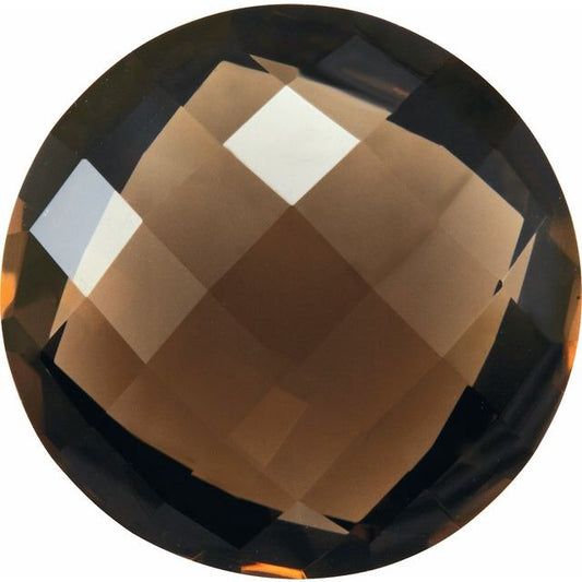 Calibrated Checkerboard Round AA Grade Smoky Natural Quartz