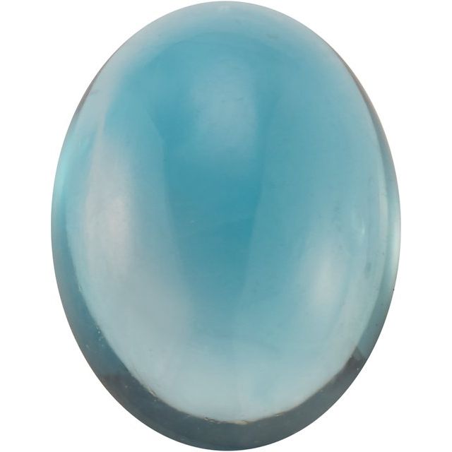 Calibrated Cabochon Oval AA Grade Blue Natural Topaz