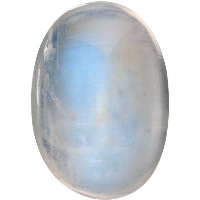 Calibrated Cabochon Oval AA Grade Blue, White Natural Moonstone