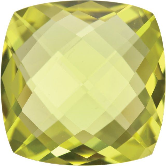 Calibrated Double-sided Checkerboard Cushion AA Grade Lemon Natural Quartz