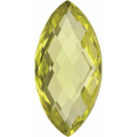 Calibrated Double-sided Checkerboard Marquise AA Grade Yellow Natural Quartz