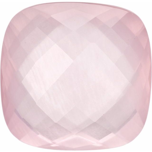 Calibrated Double-sided Checkerboard Cushion AA Grade Rose Natural Quartz