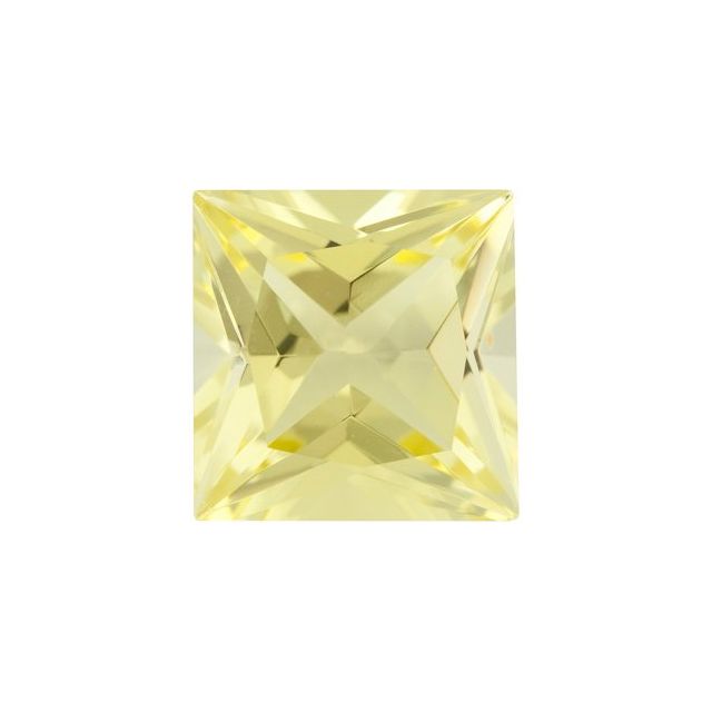 Calibrated Princess Cut Square AA Grade Yellow Natural Quartz