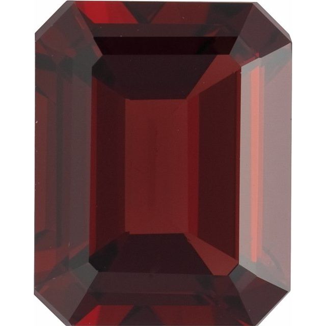 Calibrated Emerald Cut AA Grade Orange, Red Natural Mozambique Garnet