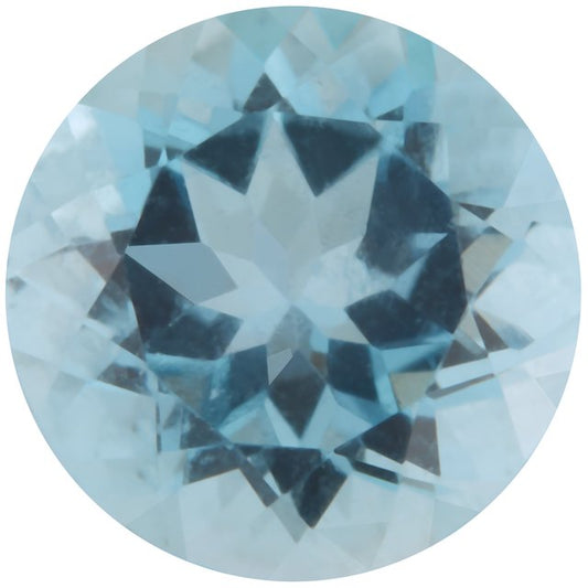 Calibrated Round AA Grade Blue, Teal Natural Aquamarine