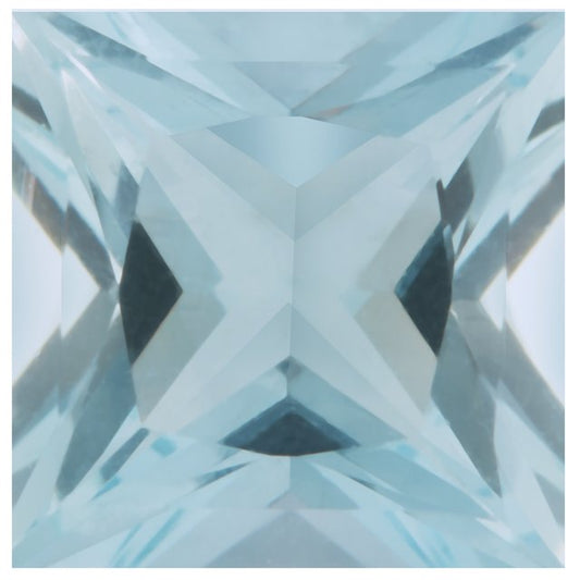 Calibrated Princess Cut Square AA Grade Natural Aquamarine