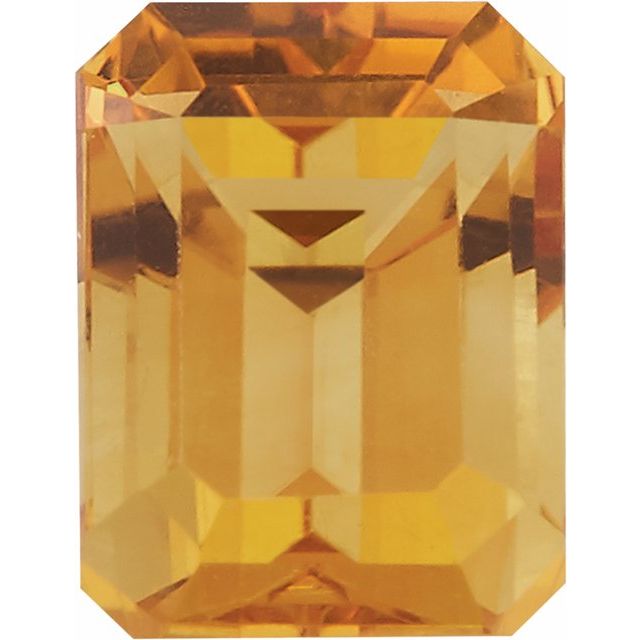 Calibrated Emerald Cut AA Grade Yellow Natural Citrine