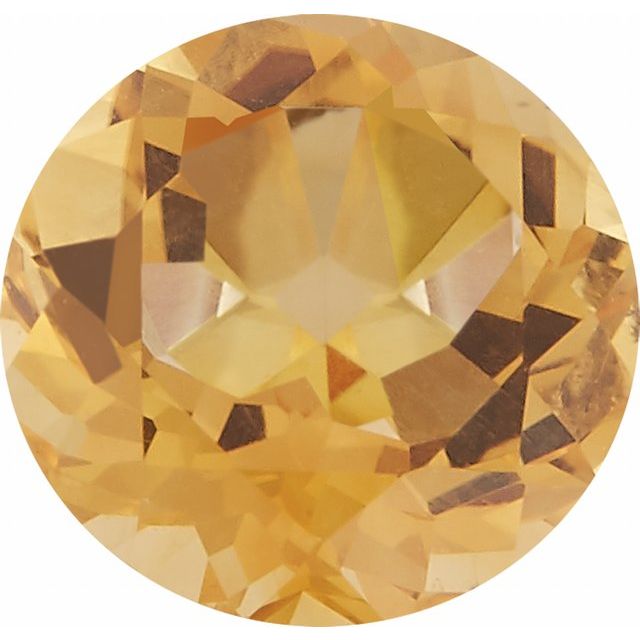 Calibrated Round A Grade Yellow Natural Citrine