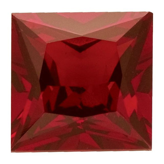 Calibrated Princess Cut Square AA Grade Orange, Red Natural Mozambique Garnet